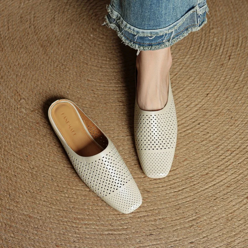 Leather Mules for Women - Stylish Slip-On Footwear for Everyday Wear