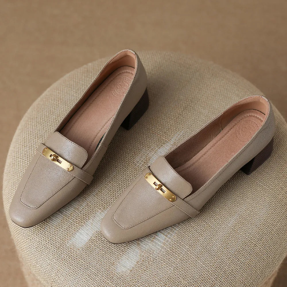 Genuine Leather Heels for Women - Stylish Dress Shoes for Formal Occasions
