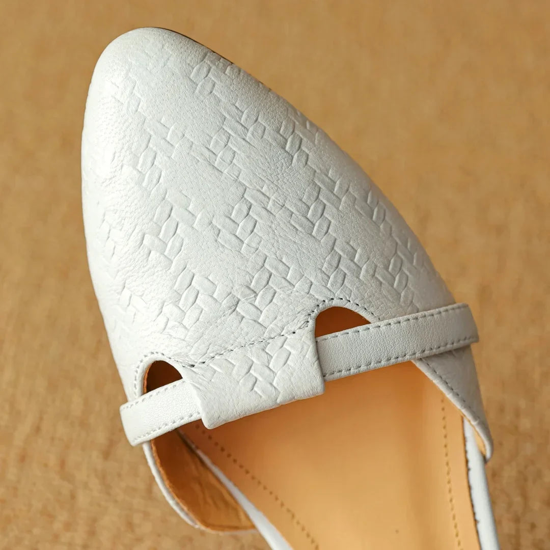 Leather Heels for Women - Emilia Style - Elegant Dress Footwear in Black