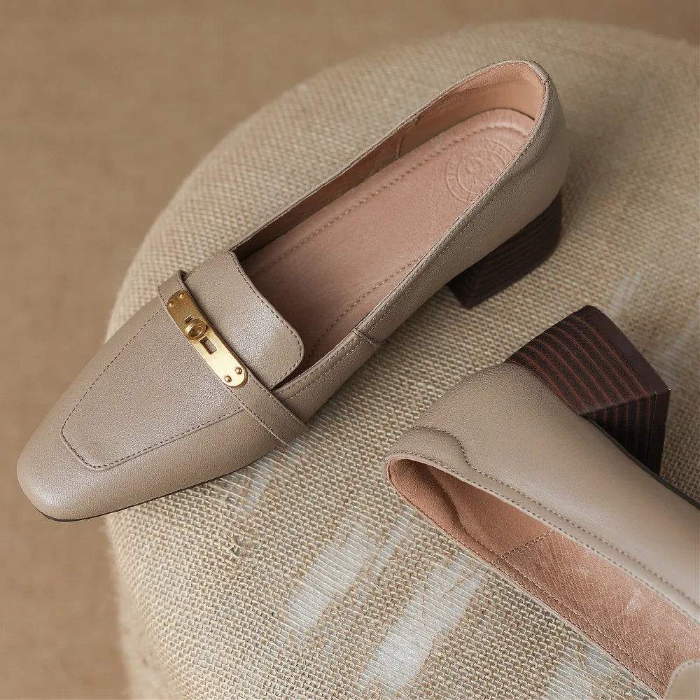 Genuine Leather Heels for Women - Stylish Dress Shoes for Formal Occasions