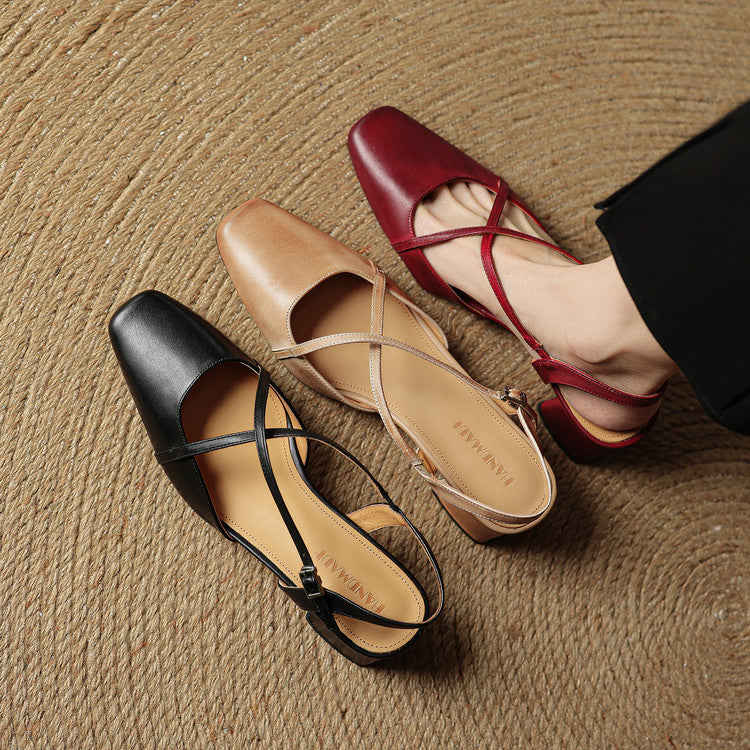 Elegant Leather Heels for Women - Classic Dress Shoes for Formal Occasions