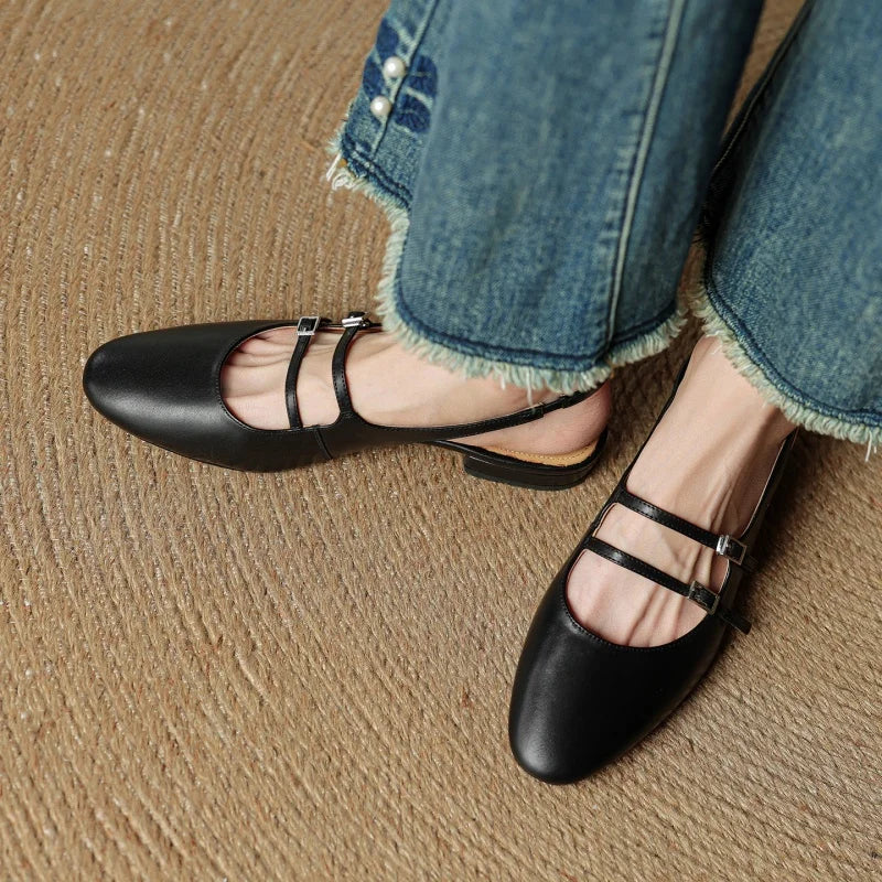 Leather Flats for Women - Comfortable Slip-On Design for Everyday Wear