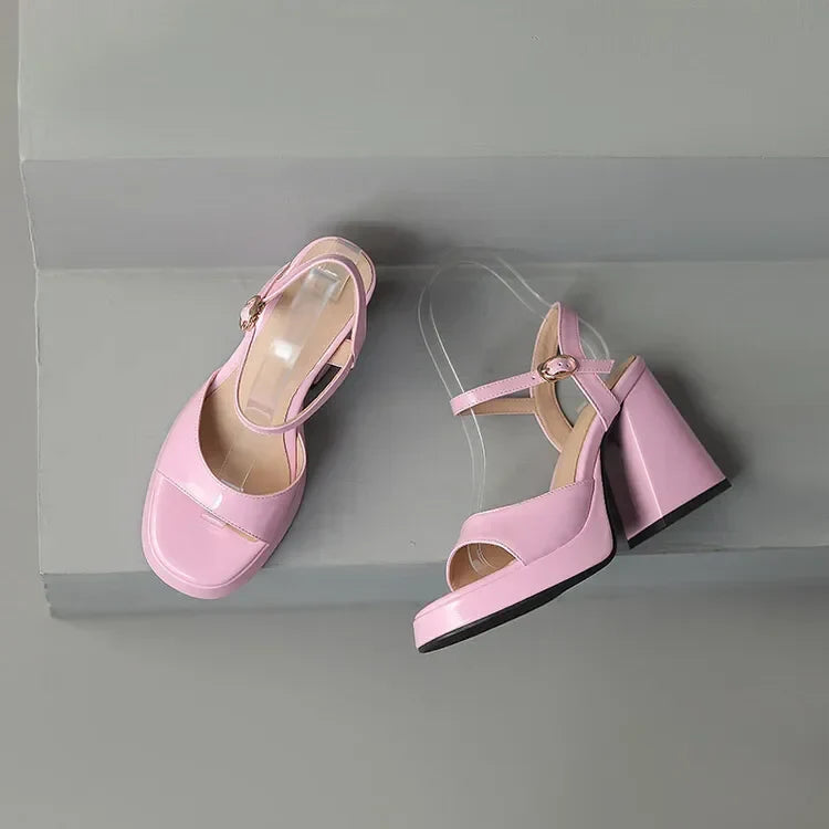 Glossy Valetta Heels - Elegant High Heels for Formal Events and Parties