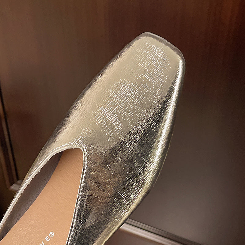 Leather Flat Shoes for Women - Comfortable Everyday Slip-On Footwear