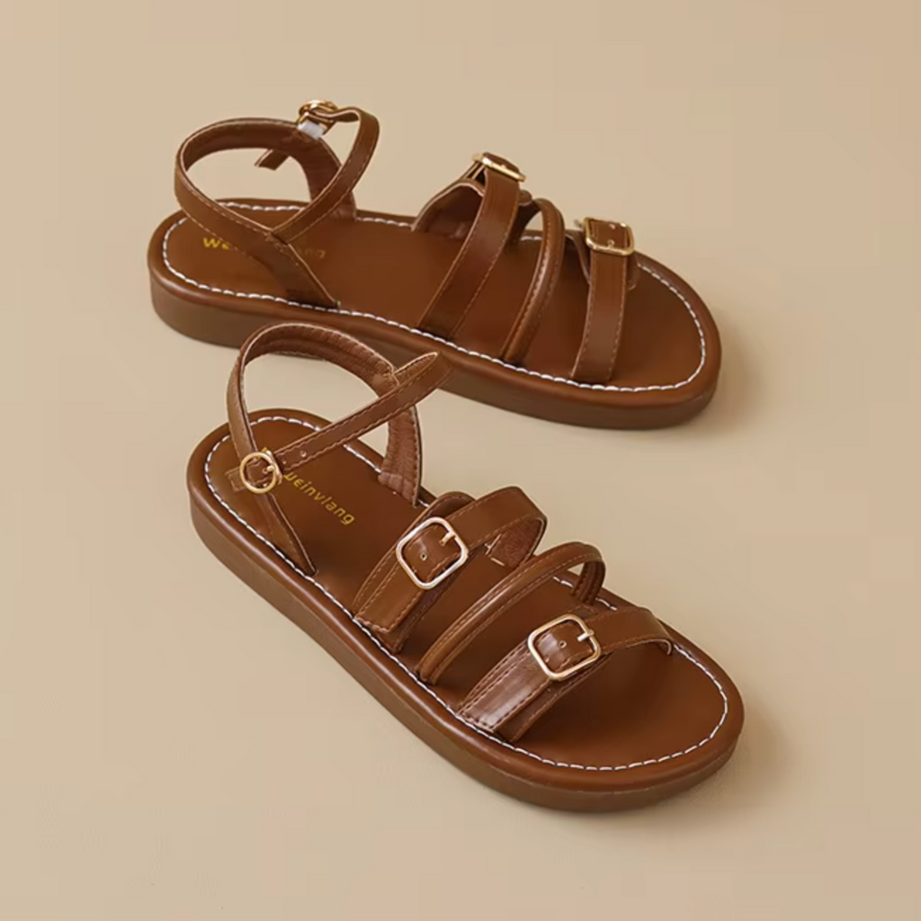 Leather Sandals for Women - Comfortable Casual Footwear for Summer Wear