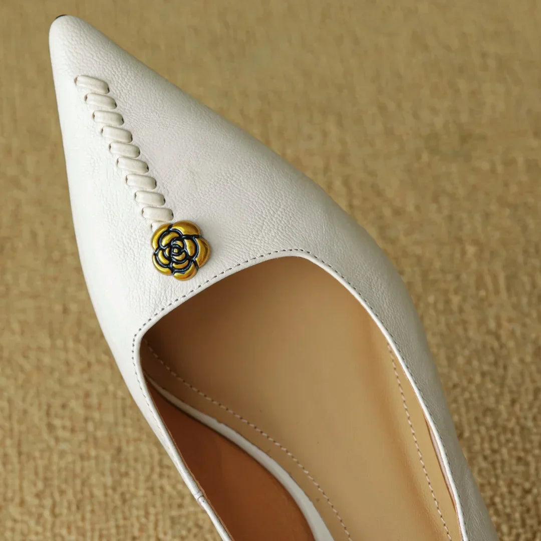 Leather Heels for Women - Clara Rose Design - Elegant Dress Shoes