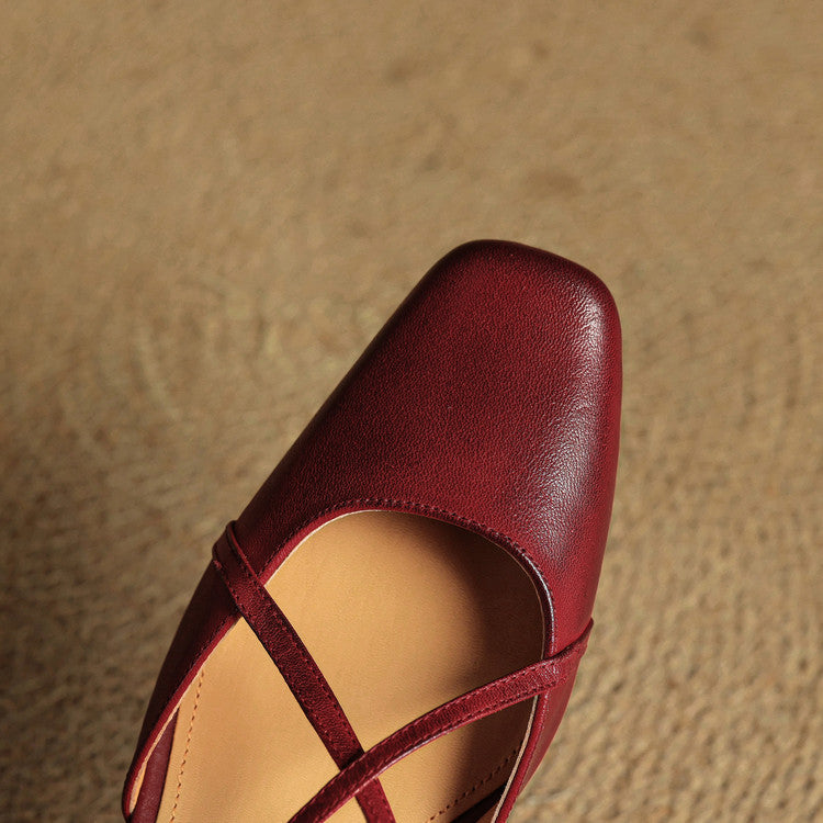 Elegant Leather Heels for Women - Classic Dress Shoes for Formal Occasions