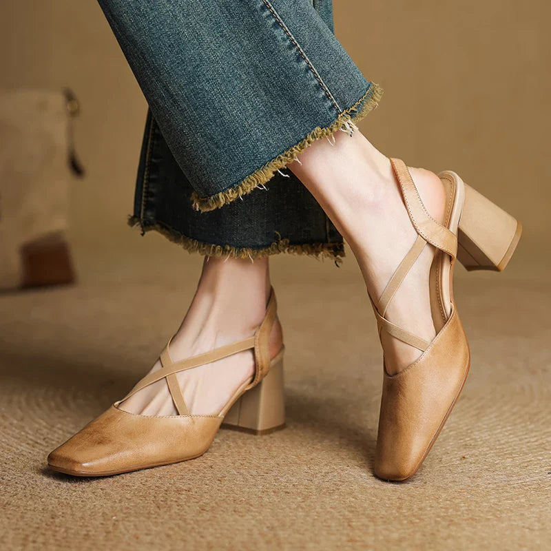 Leather Heels for Women - Classic Design for Formal and Casual Wear