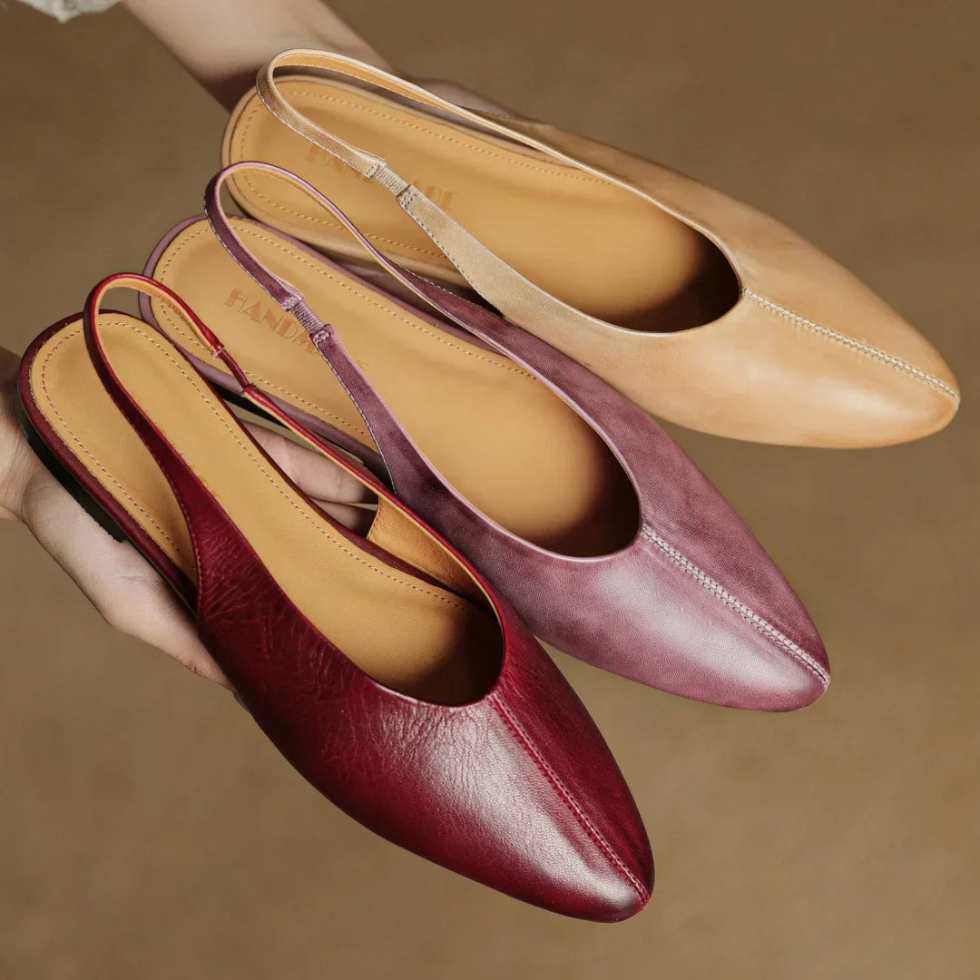 Genuine Leather Ballet Flats for Women - Comfortable Everyday Footwear