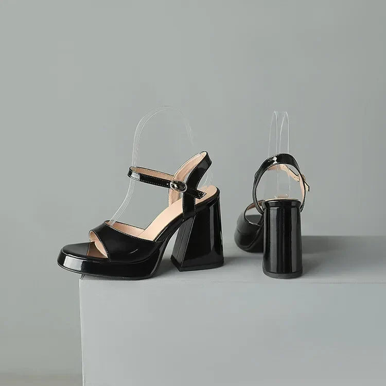 Glossy Valetta Heels - Elegant High Heels for Formal Events and Parties