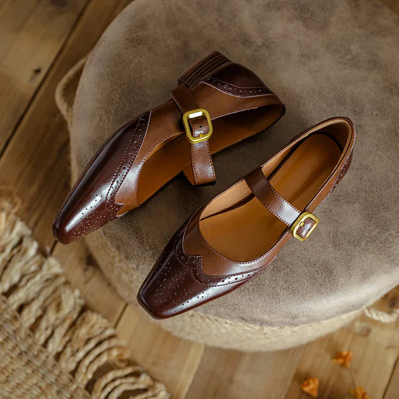 Genuine Leather Flat Shoes for Women - Comfortable Everyday Footwear