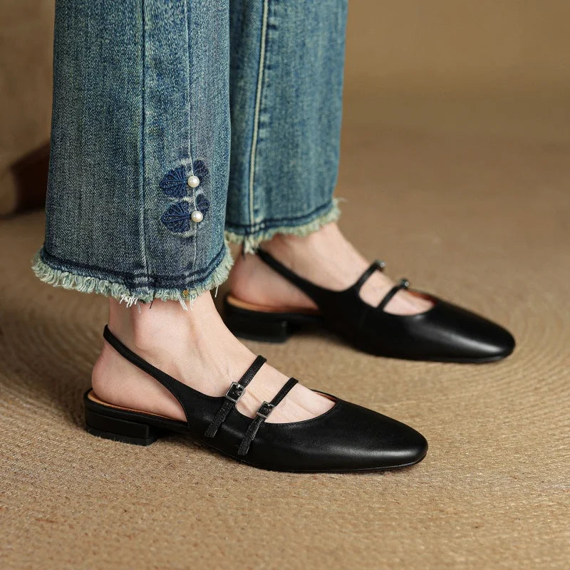 Leather Flats for Women - Comfortable Slip-On Design for Everyday Wear