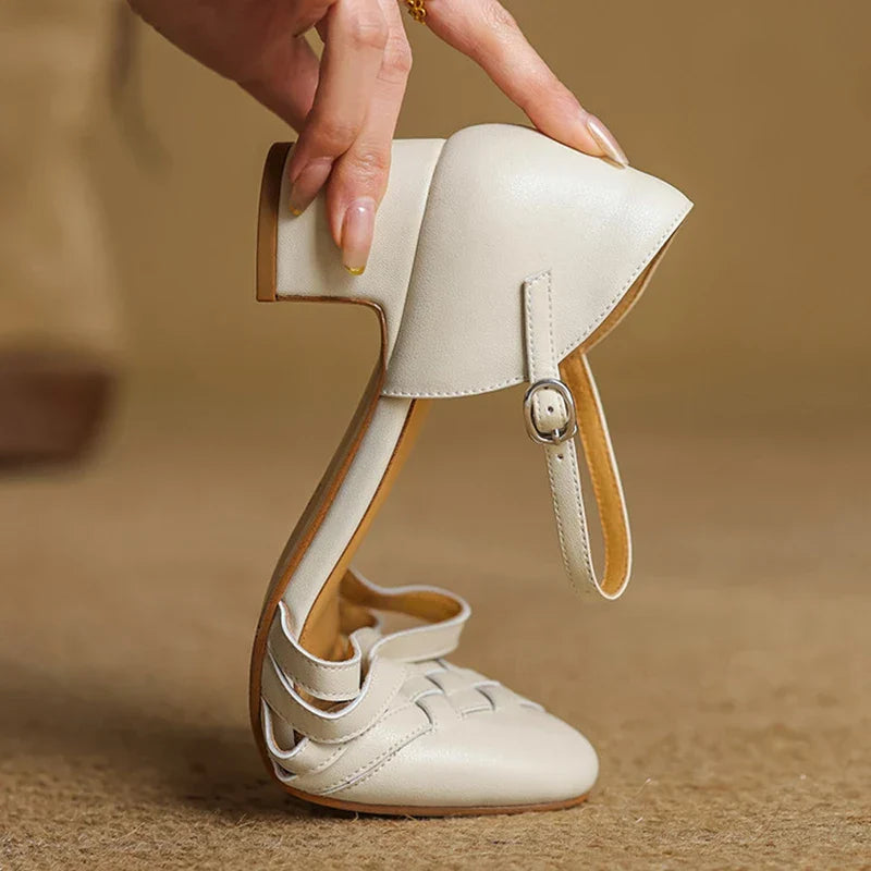 Genuine Leather Heels for Women - Classic Design for Formal and Casual Wear