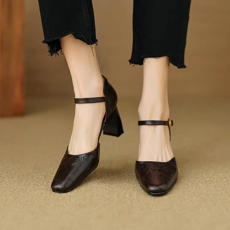 Elegant Stiletto Heels for Women - Faux Leather, Chic Evening Footwear