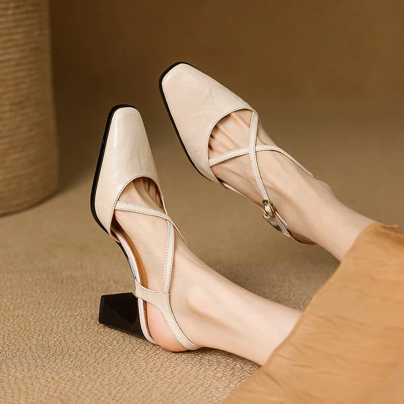 Genuine Leather Heels for Women - Classic Design for Formal and Casual Wear