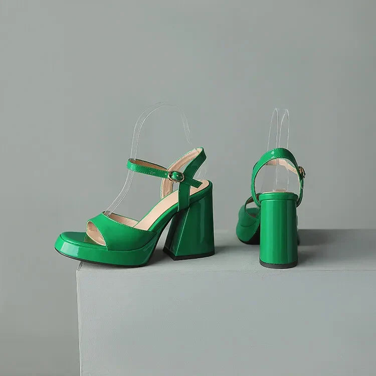 Glossy Valetta Heels - Elegant High Heels for Formal Events and Parties