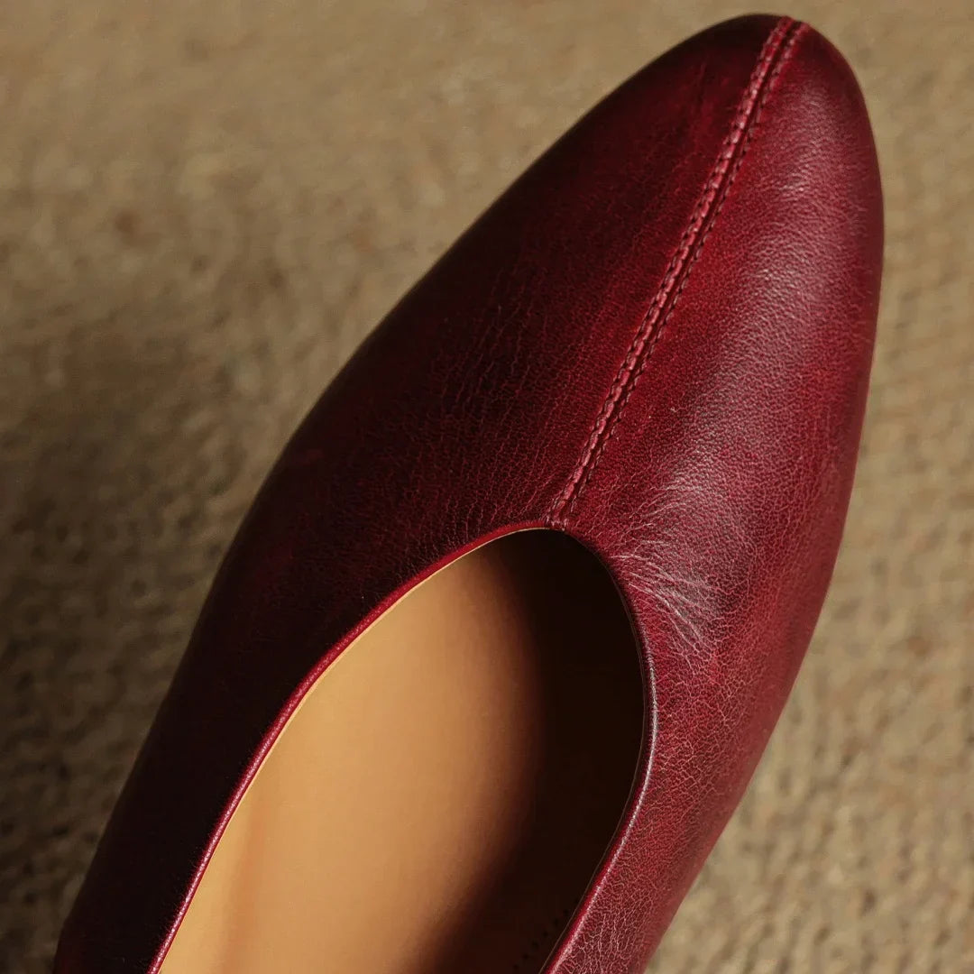Genuine Leather Ballet Flats for Women - Comfortable Everyday Footwear