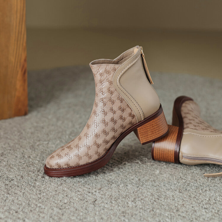 Ankle Boots for Women - Leather, Casual Style, Everyday Wear, Black