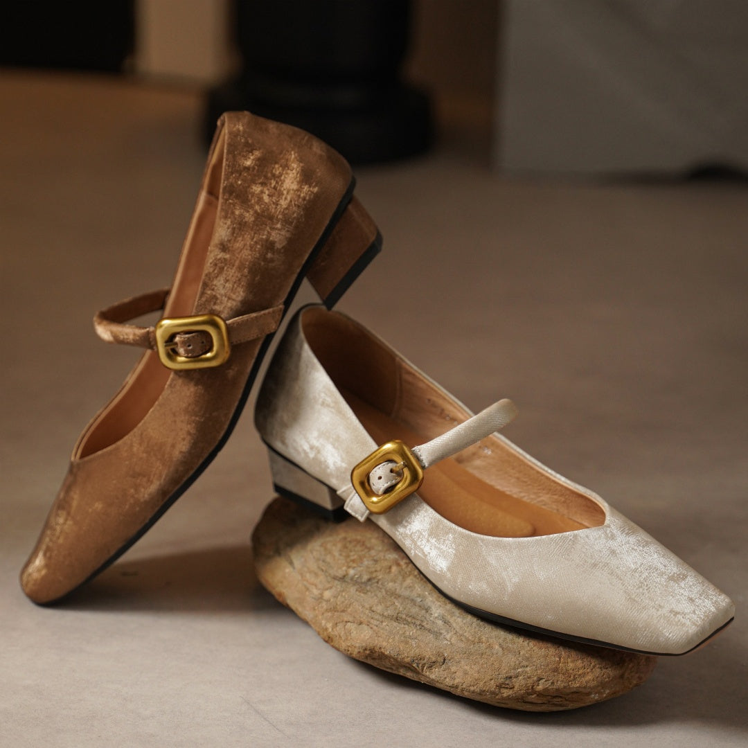 Velvet Heels for Women - Elegant Evening Footwear in Classic Black