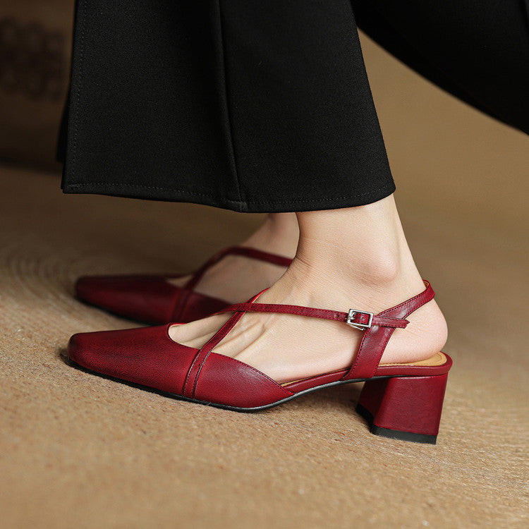 Elegant Leather Heels for Women - Classic Dress Shoes for Formal Occasions