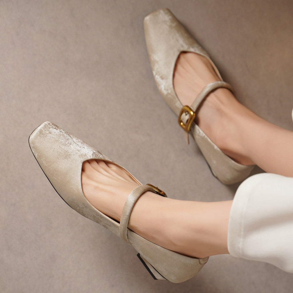 Velvet Heels for Women - Elegant Evening Footwear in Classic Black