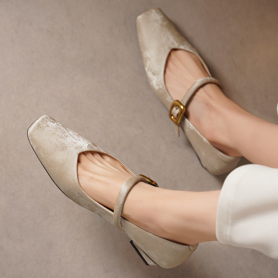 Velvet Heels for Women - Elegant Evening Footwear in Classic Black