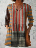 Everyday Elegance – Fluid V-Neck Long Blouse