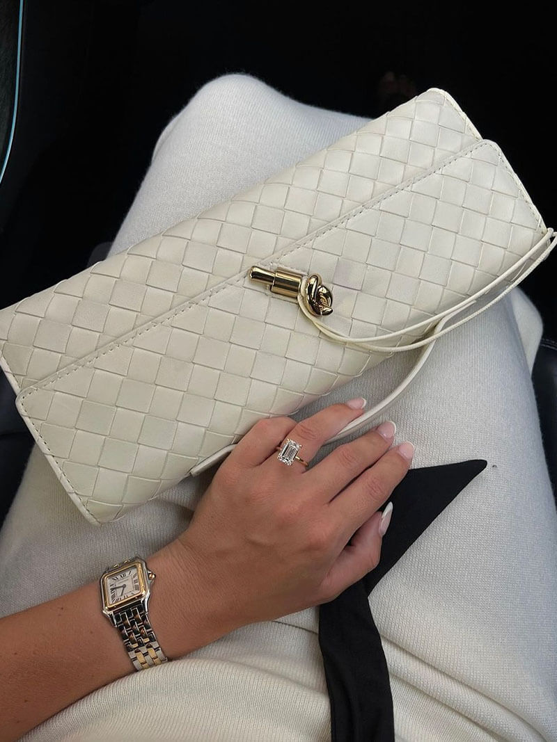 Woven Vegan Leather Clutch Bag - Chic Design for Evening and Casual Use