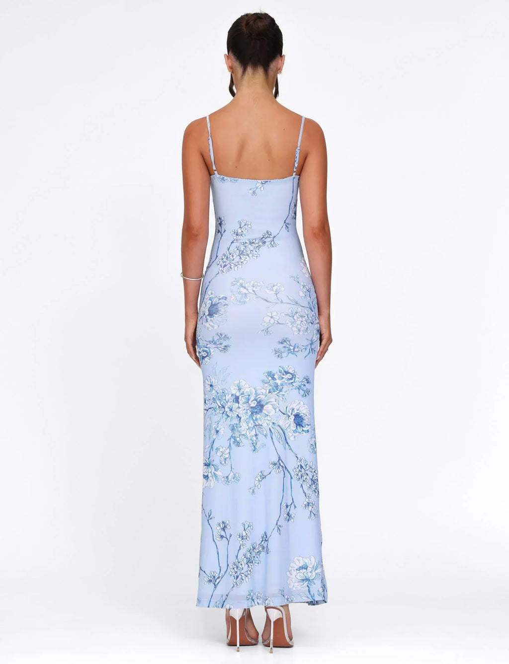 Rose Stripe Flowy Maxi Dress | Elegant Sleeveless Design for Casual Wear