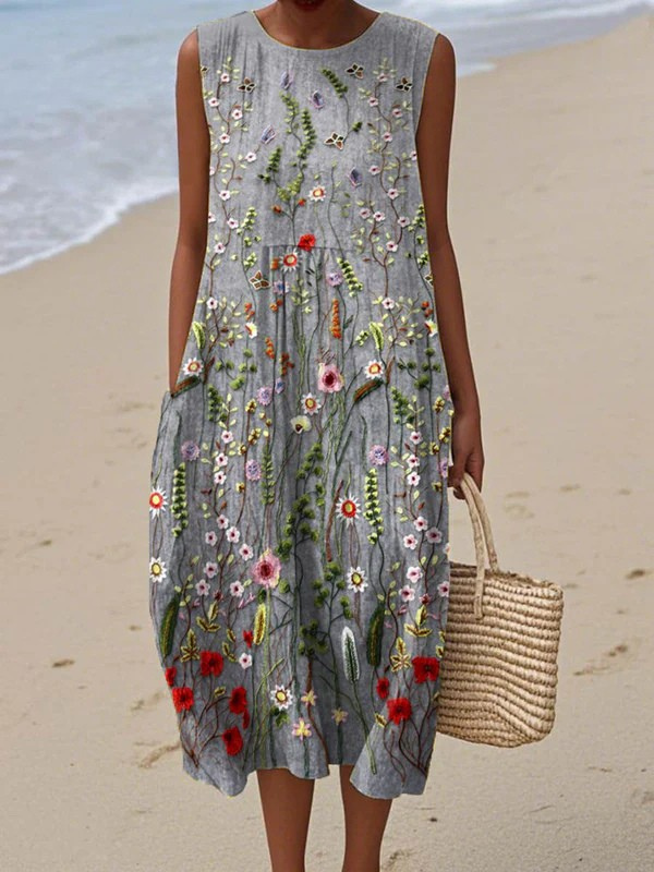 Everyday Elegance – Wildflower Drape Midi Dress