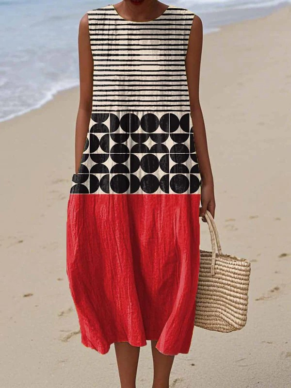 Brunch Ready – Colourblock Midi Dress