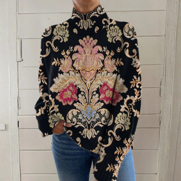 Vintage Floral Sweater