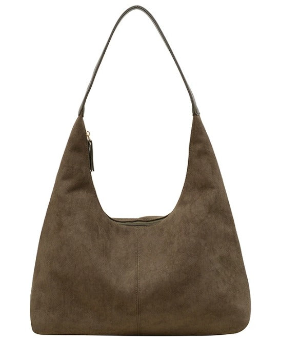 Vegan Leather Half-Moon Tote Bag - Stylish and Versatile Handbag for Everyday Use