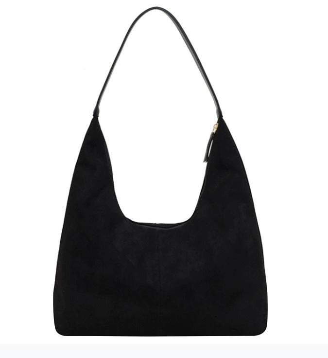 Vegan Leather Half-Moon Tote Bag - Stylish and Versatile Handbag for Everyday Use