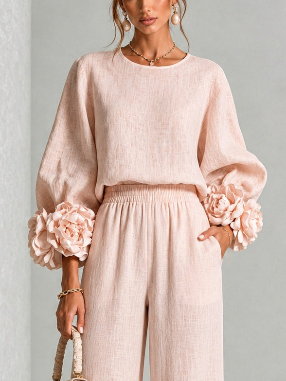 ROSALIE | FLORAL CUFF TWO-PIECE SET.