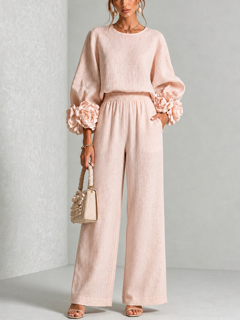 ROSALIE | FLORAL CUFF TWO-PIECE SET.