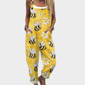 Sunflower Yellow Printed Dungarees