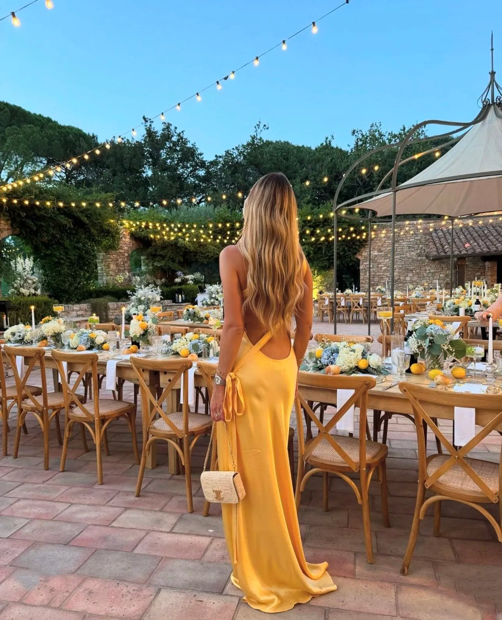 Satin Open Back Maxi Dress | Soft and Elegant Evening Wear