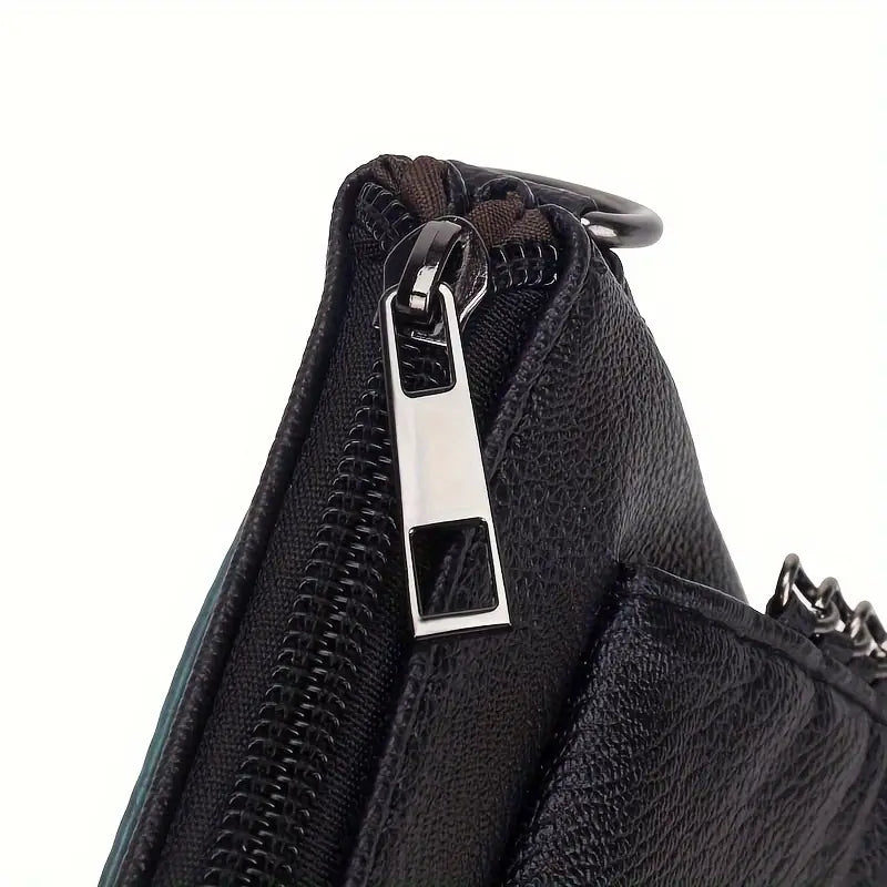 Velvet Crossbody Bag with Chain Strap - Luxe Velvet Material for Everyday Use