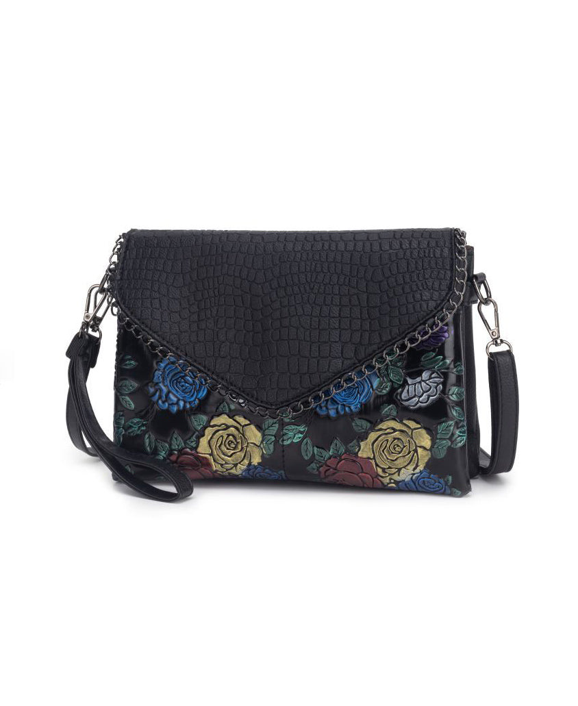 Velvet Crossbody Bag with Chain Strap - Luxe Velvet Material for Everyday Use
