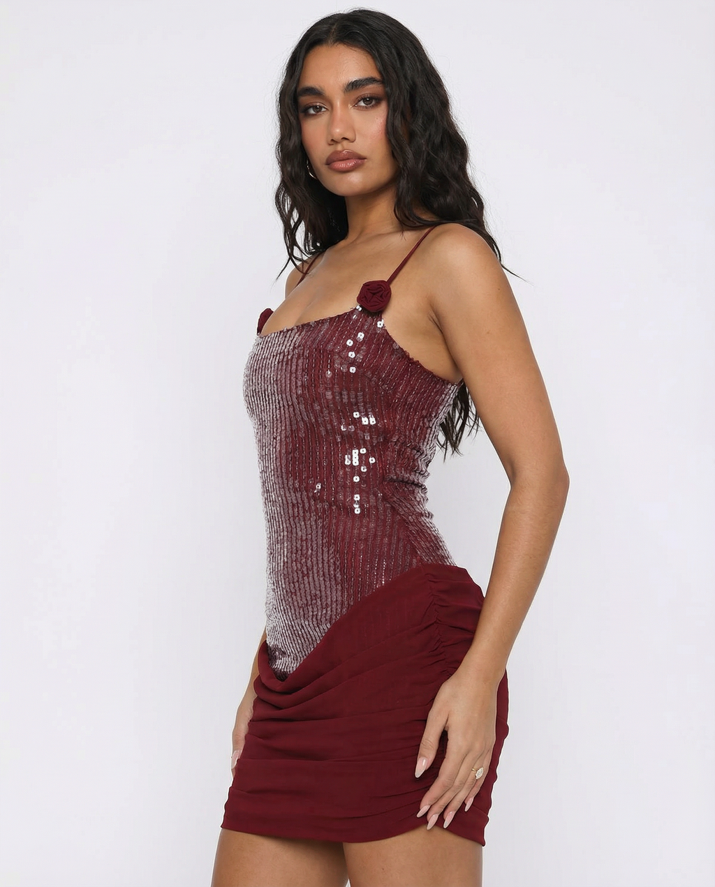 Mini Dress with Floral Print - Lightweight Casual Summer Dress for Women