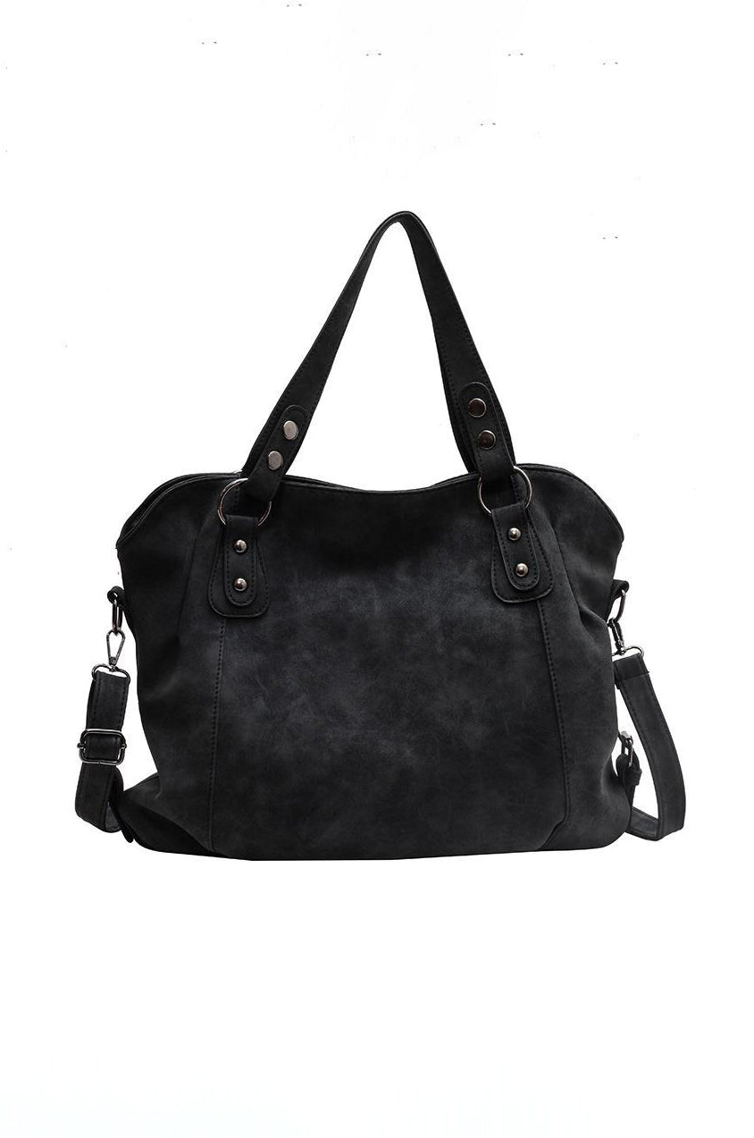 Vegan Suede Crossbody Tote Bag | Vintage Velvet Style for Everyday Use