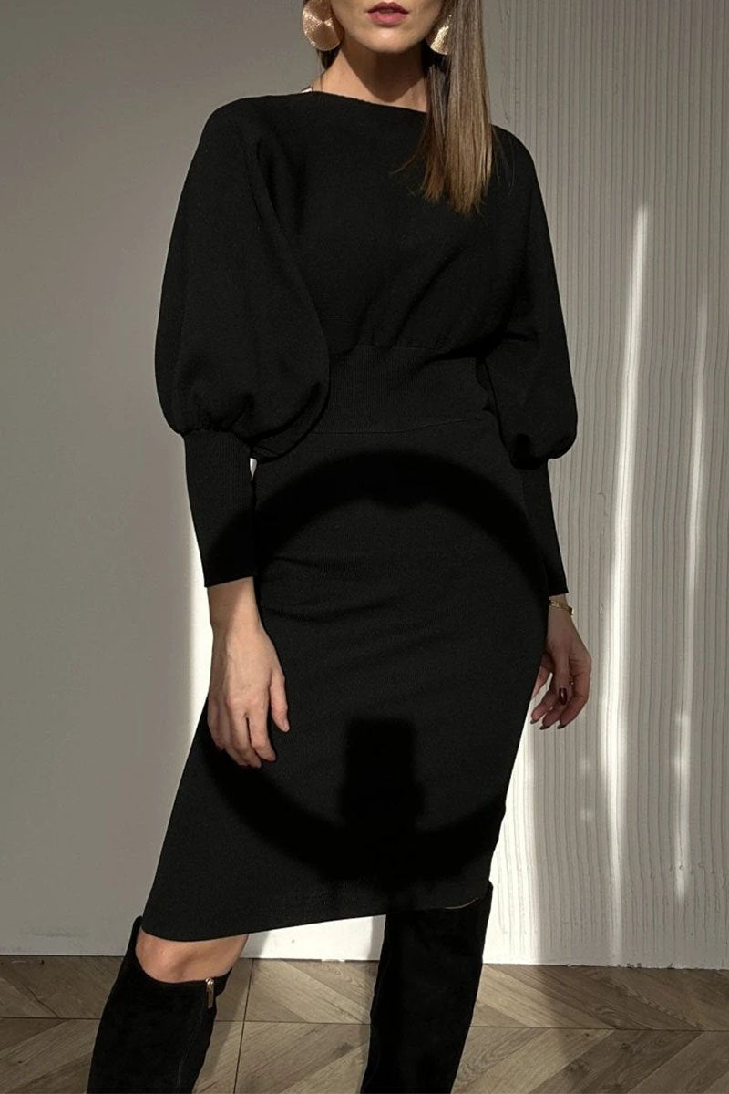 Balloon Sleeve Dress in Elegant Fabric for Formal Events and Parties