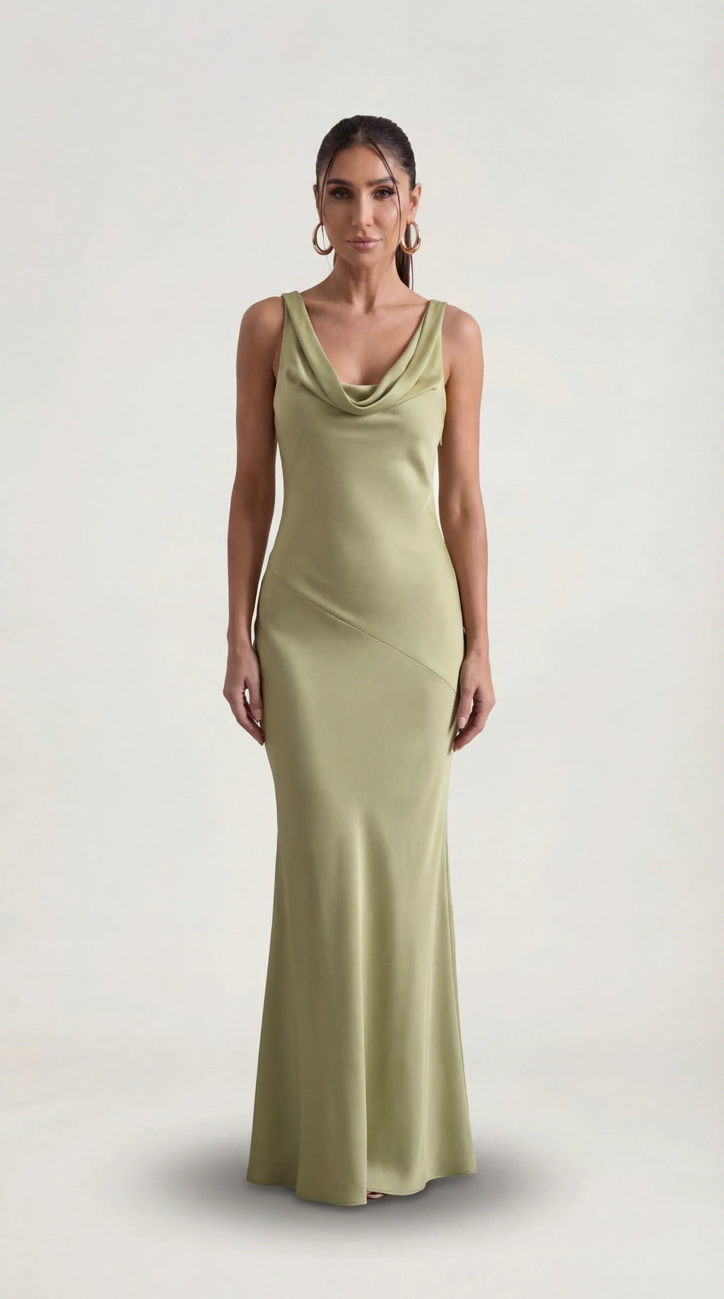 Backless Satin Halter Maxi Dress | Elegant Evening Wear for Special Occasions