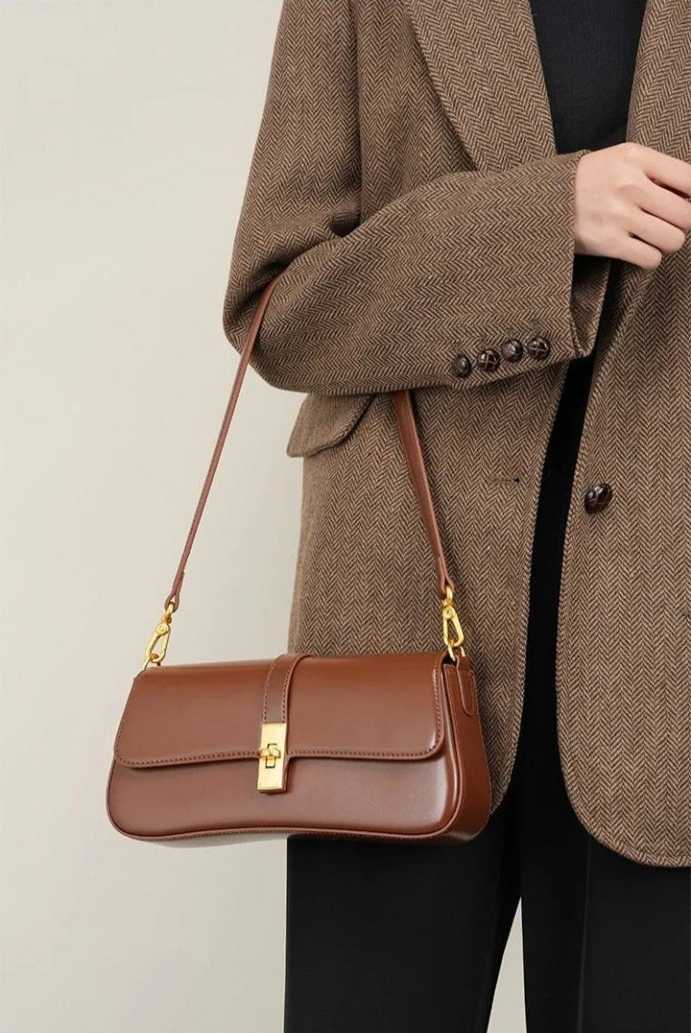 Luxe Leather Shoulder Bag for Women - Stylish Everyday Handbag