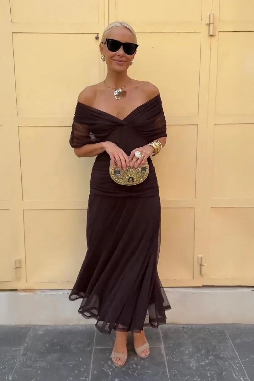 Eleanor | Off Shoulder Maxi Dress