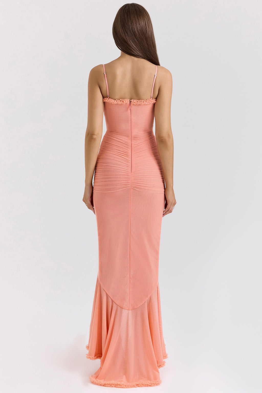 Cascading Ruffle Maxi Dress with Sweetheart Neckline - Elegant Evening Wear