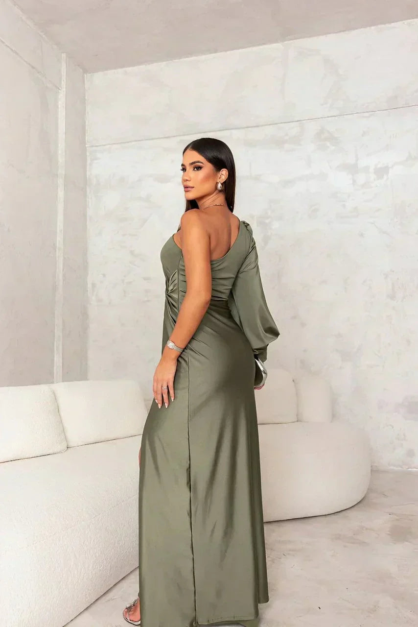 One-Shoulder Maxi Dress | Elegant Evening Gown | Formal Wear for Special Occasions