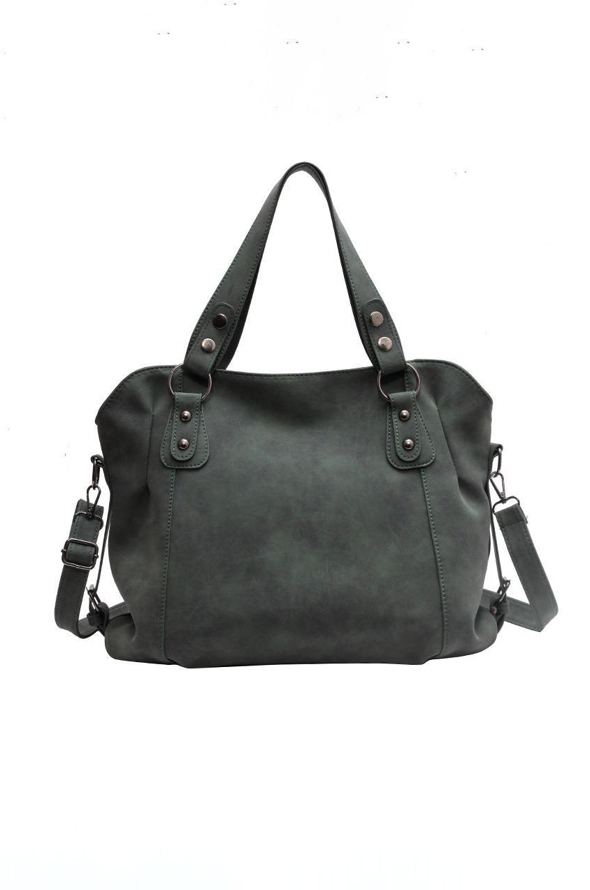 Vegan Suede Crossbody Tote Bag | Vintage Velvet Style for Everyday Use