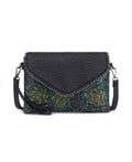 Velvet Crossbody Bag with Chain Strap - Luxe Velvet Material for Everyday Use
